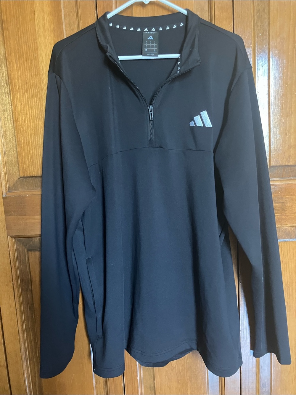 adidas Black Men's Quarter-Zip Training Pullover